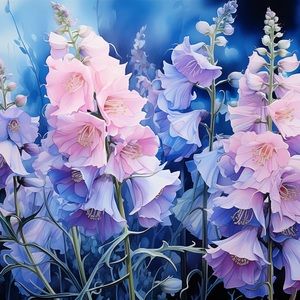 Delphinium floral 20 oz tumbler